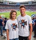 Scotland Football Bull Shirt Scottish Flag Soccer Fan Graphic Gift Tee Unisex