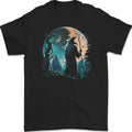 A Wizard Looking at a Fantasy Moon Warlock Mens 100% Cotton Unisex