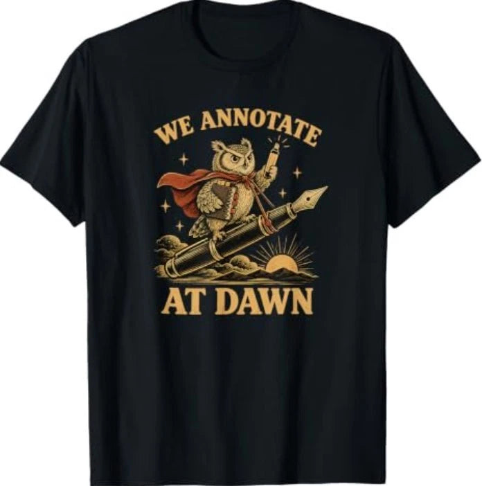 We Annotate At Dawn English Teacher Frog Back to School Book T-Shirt
