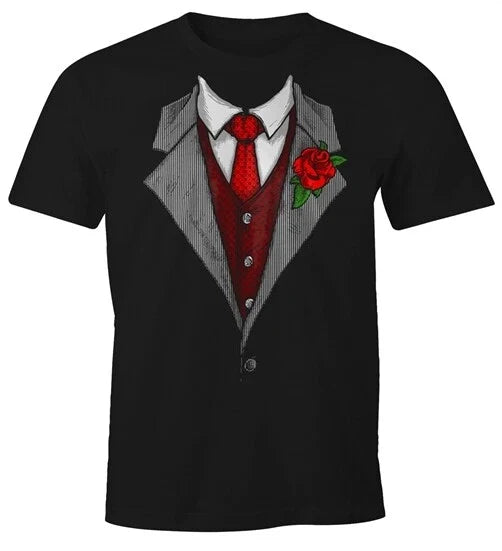 Men's Suit Tie Tie Printed Fun Shirt Moonworks® Unisex