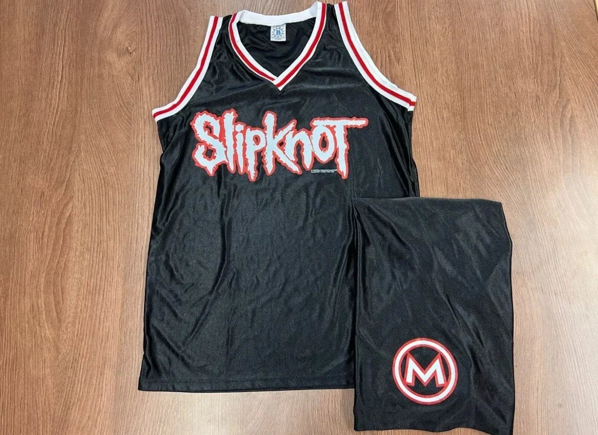 VTG NOS SLIPKNOT JERSEY Large DEADSTOCK 1999 MAGGOT CORPS MADE USA BLUE GRAPE Unisex