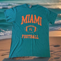 New Official U Of Miami (Florida) Hurricanes Football Shirt sz Medium Blue NCAA Unisex