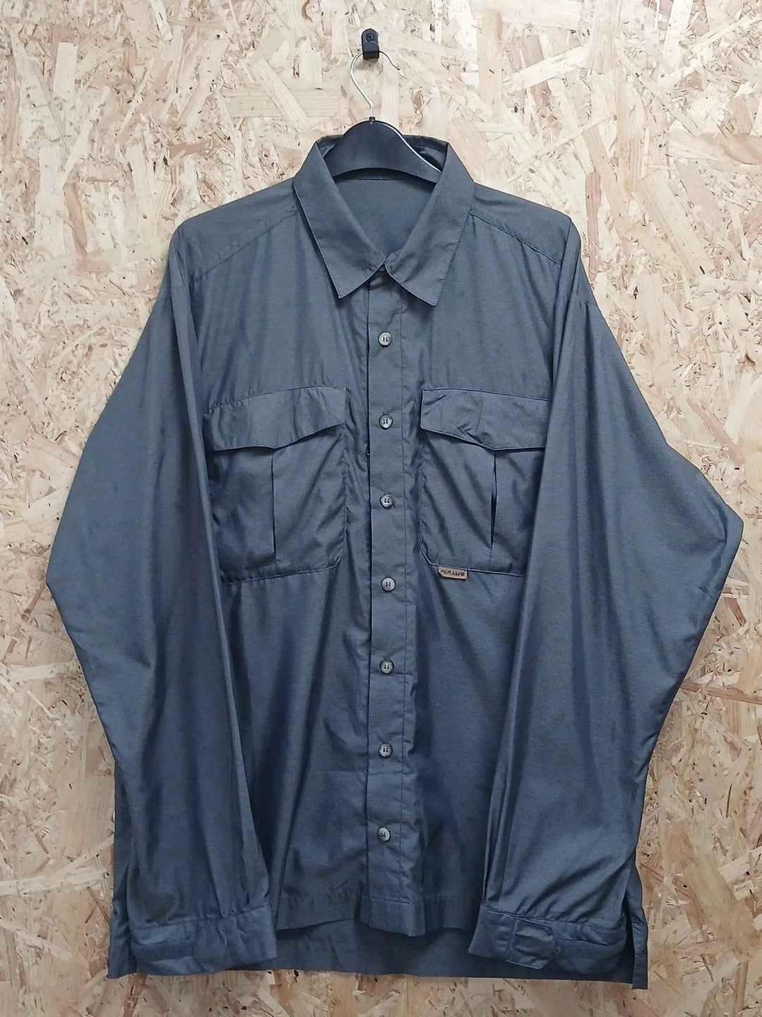 Men's Paramo Nikwax Grey Waterproof Hiking Walking Long Sleeve Shirt Large