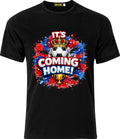 Its Coming Home England Football Soccer Fan round Neck Short Sleeve T shirt Unisex
