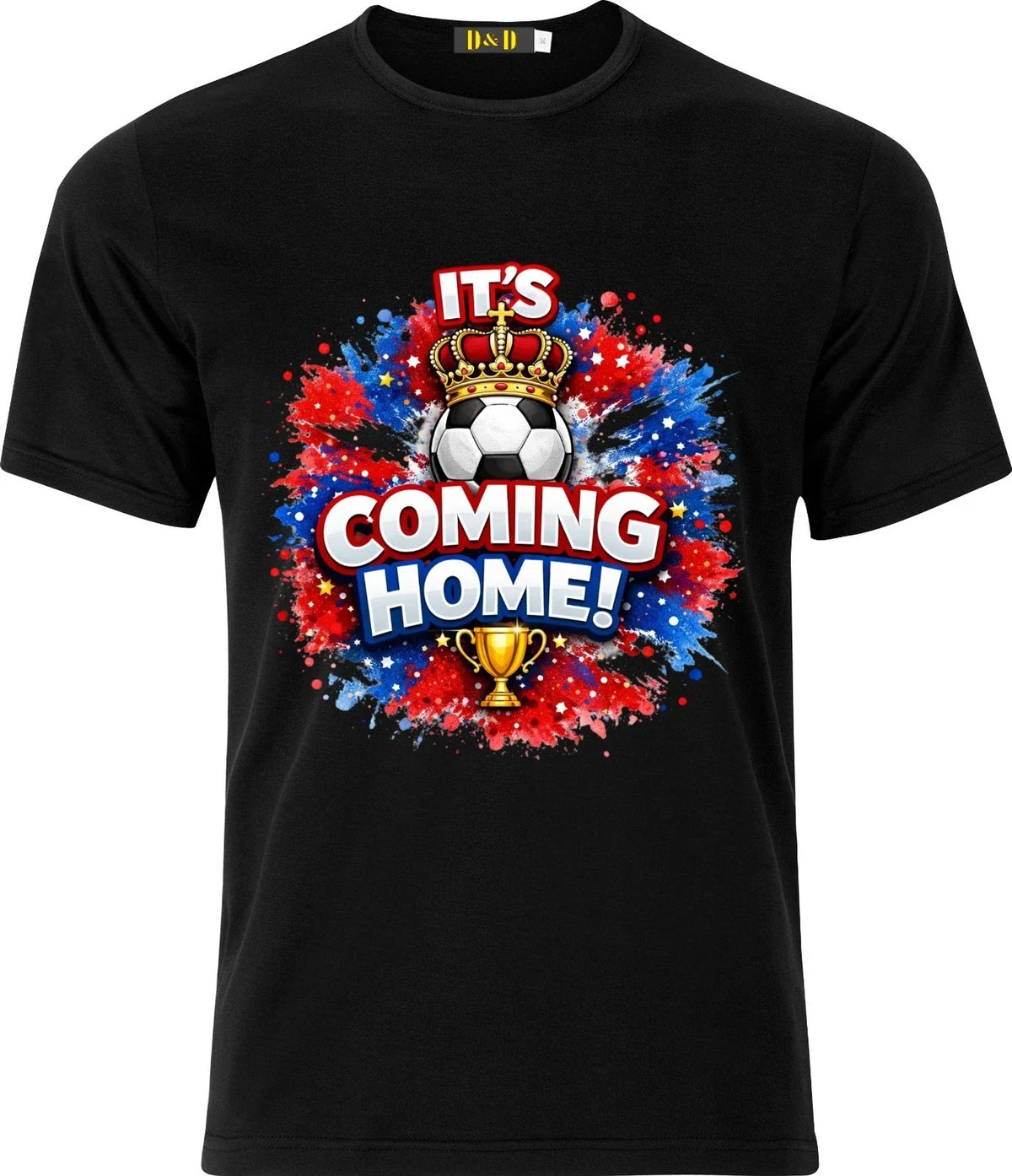 Its Coming Home England Football Soccer Fan round Neck Short Sleeve T shirt Unisex