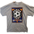 Tultex Graphic T Shirt Mens Large Gray Soccer 3v3 Casual Short Sleeve Tee Unisex
