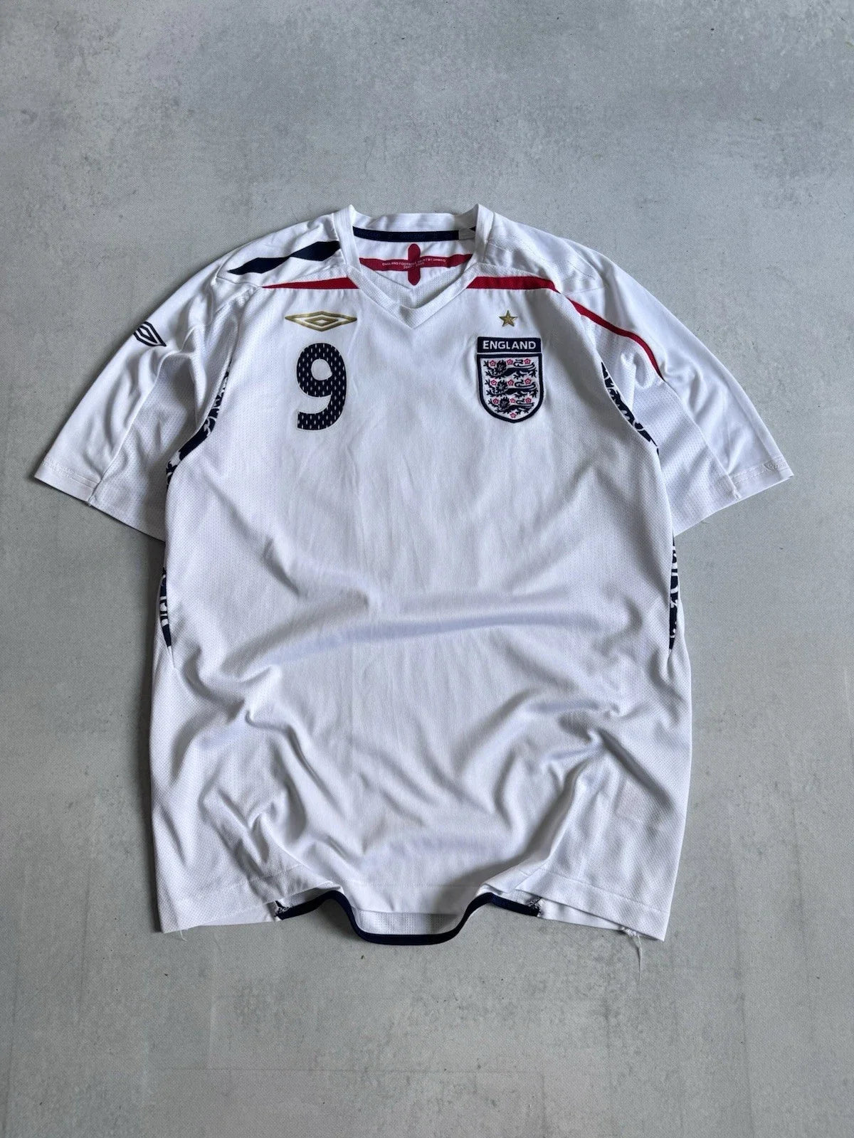 Umbro England Rooney #9 Vintage Home Football Soccer Jersey 07’s-09’s Men’s L Unisex