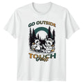 Go Outside Touch Grass T-Shirt Wildlife Hiking Camping Outdoors Birthday Gift