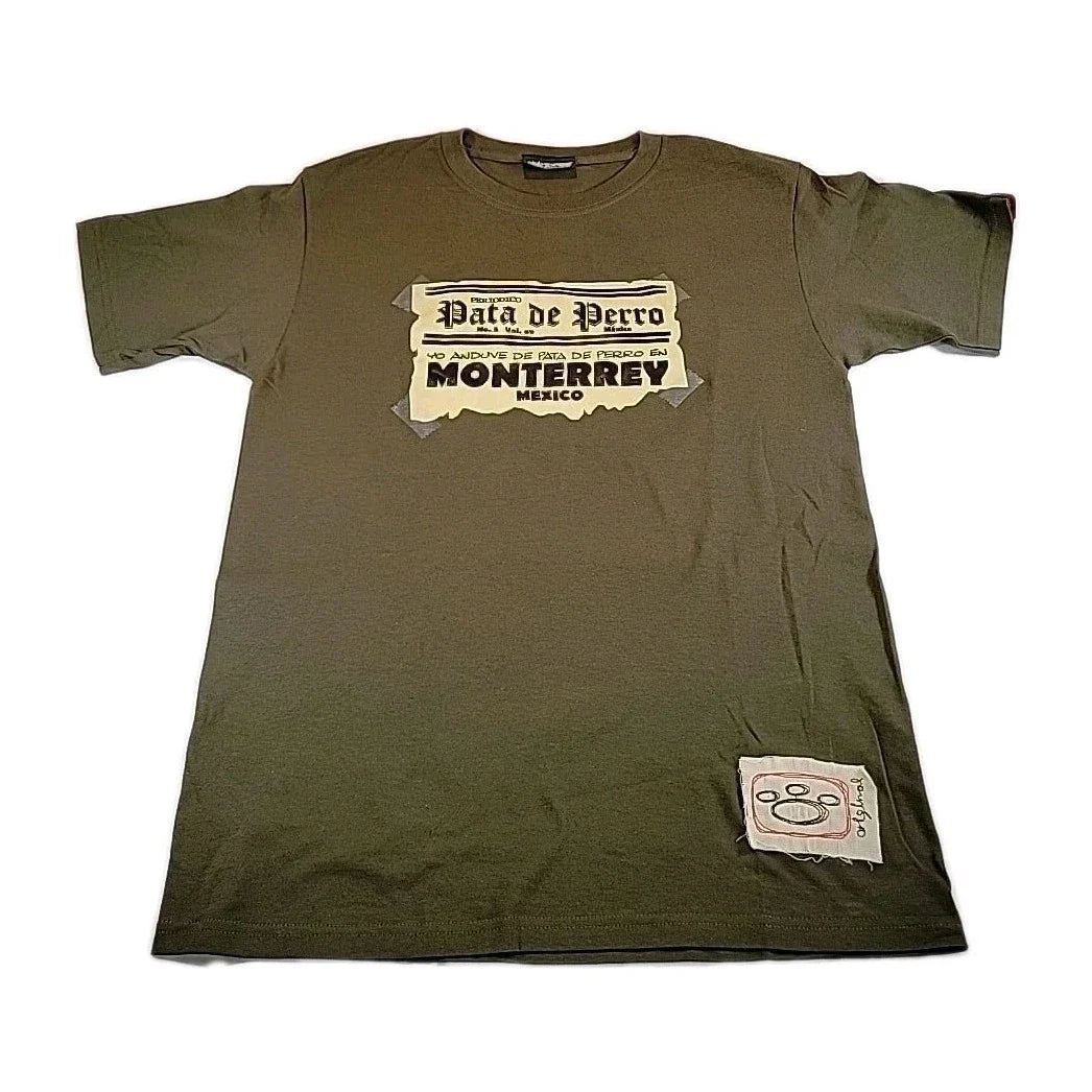 Pata De Perro Men’s Medium Sage Green Short Sleeve Monterrey Graphic Tee Unisex
