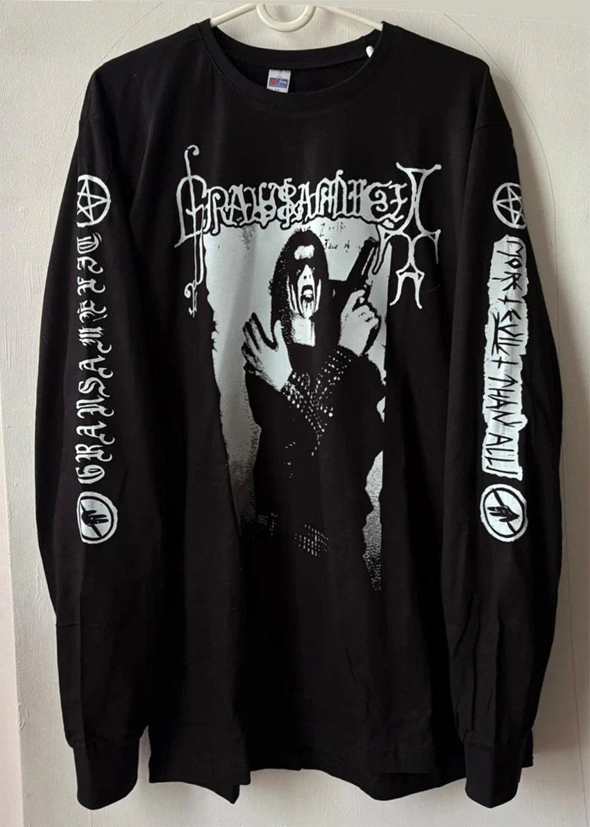 Grausamkeit – LongSleeve Tshirt with Back Print (Black Metal) Unisex