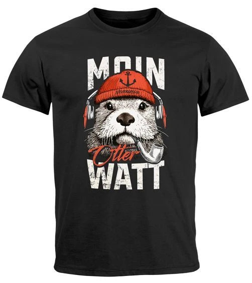 Men's T-Shirt Moin Graphic Otter Print Print Shirt North Maritime Funny