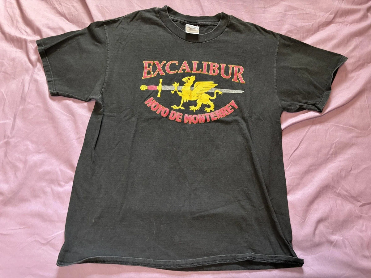 Vintage Hanes Excalibur Hoyo De Monterrey Shirt Mens Large Black Cigar Tee Unisex