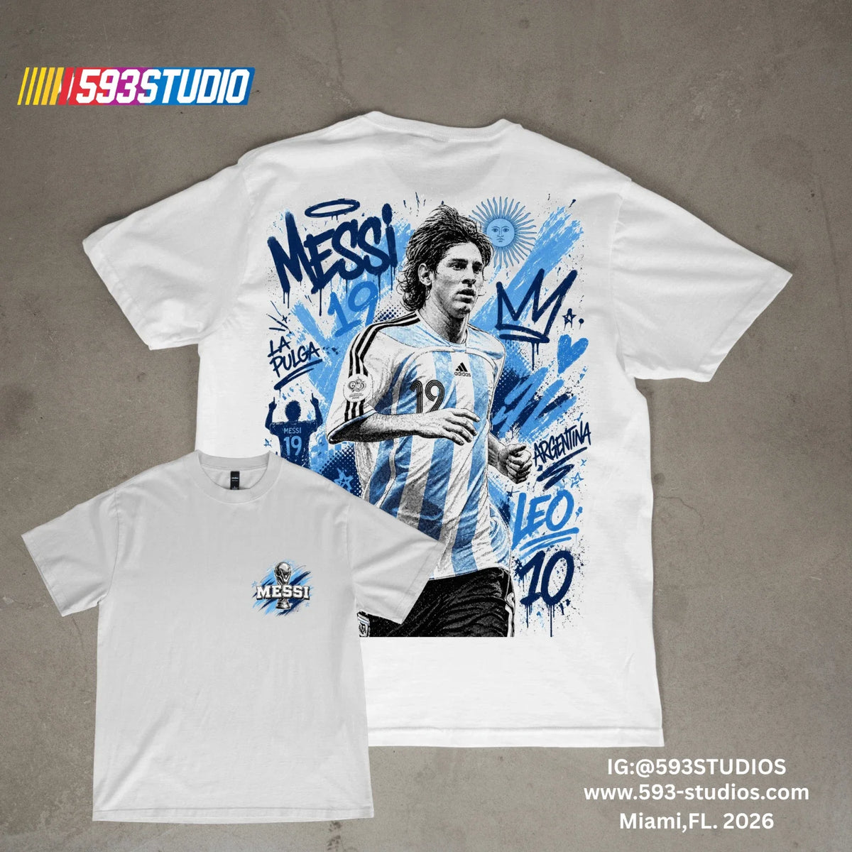 Messi Argentina Vintage Soccer Legend Graphic Tee Football Fan Shirt Unisex