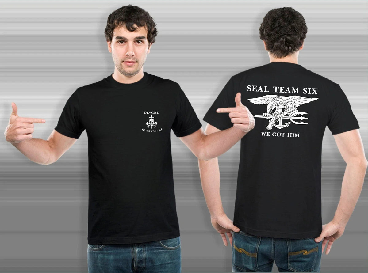 NEW Navy Seal Team 6 Six Devgru Silver Team Black Navy White Custom Unisex