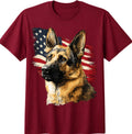 German Shepherd Dog American Flag Patriotic USA Dog Lover Gift Men Women Unisex