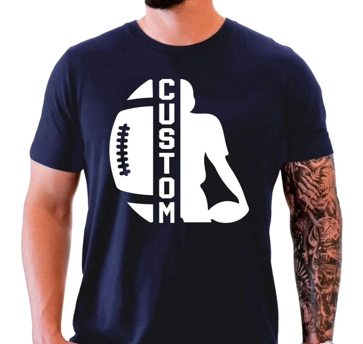 Personalised Football Shirt Custom Name Sports Supporter Gift Tee Xmas Tops Unisex