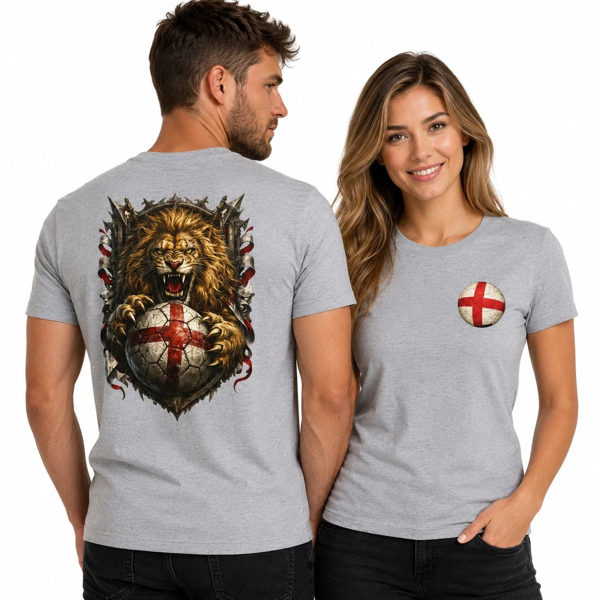 Lion With St George Soccer Ball T Shirt English Football Graphic Tee Unisex Unisex