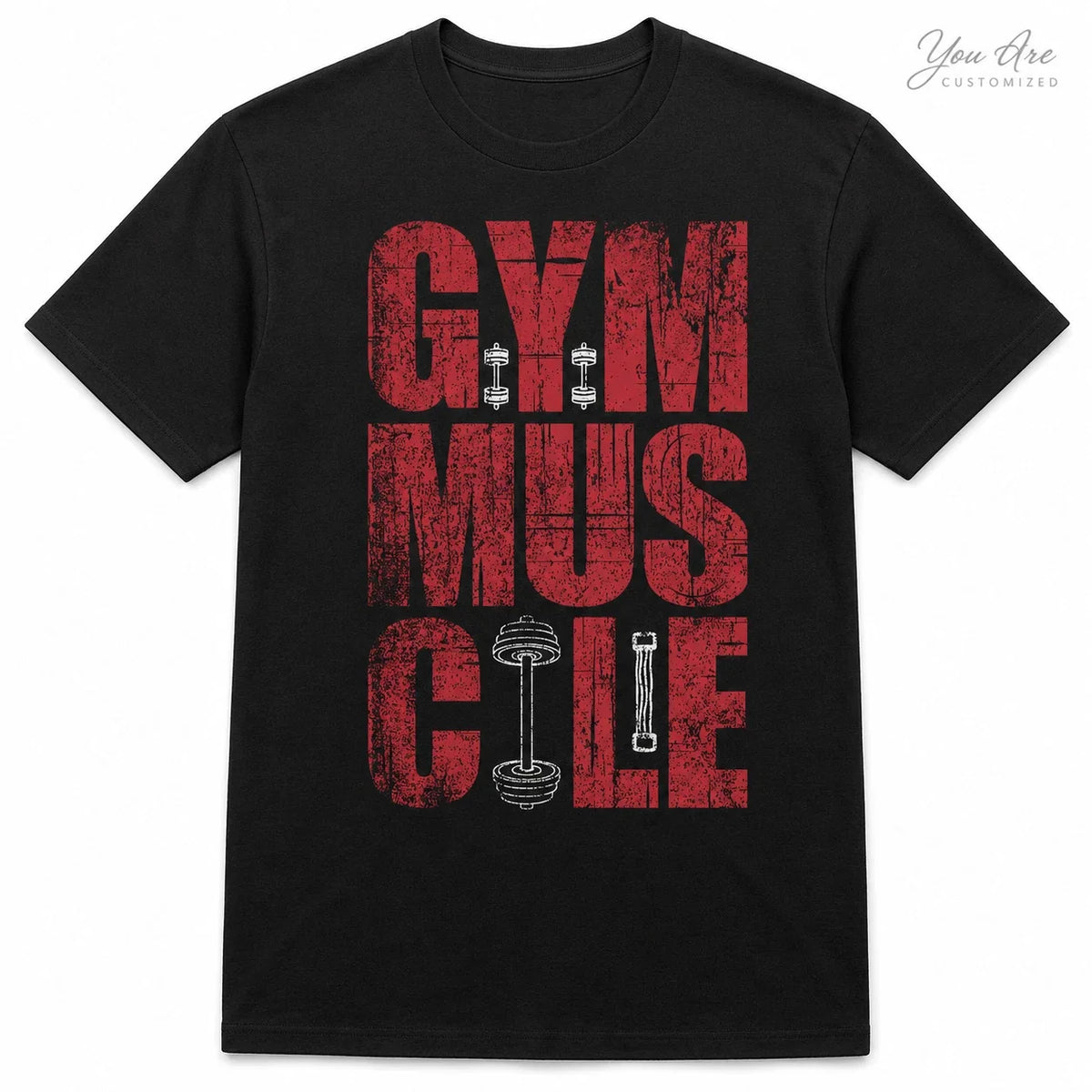 Gym Muscle Black or White Unisex Workout Fitness Bodybuilding Tee Unisex