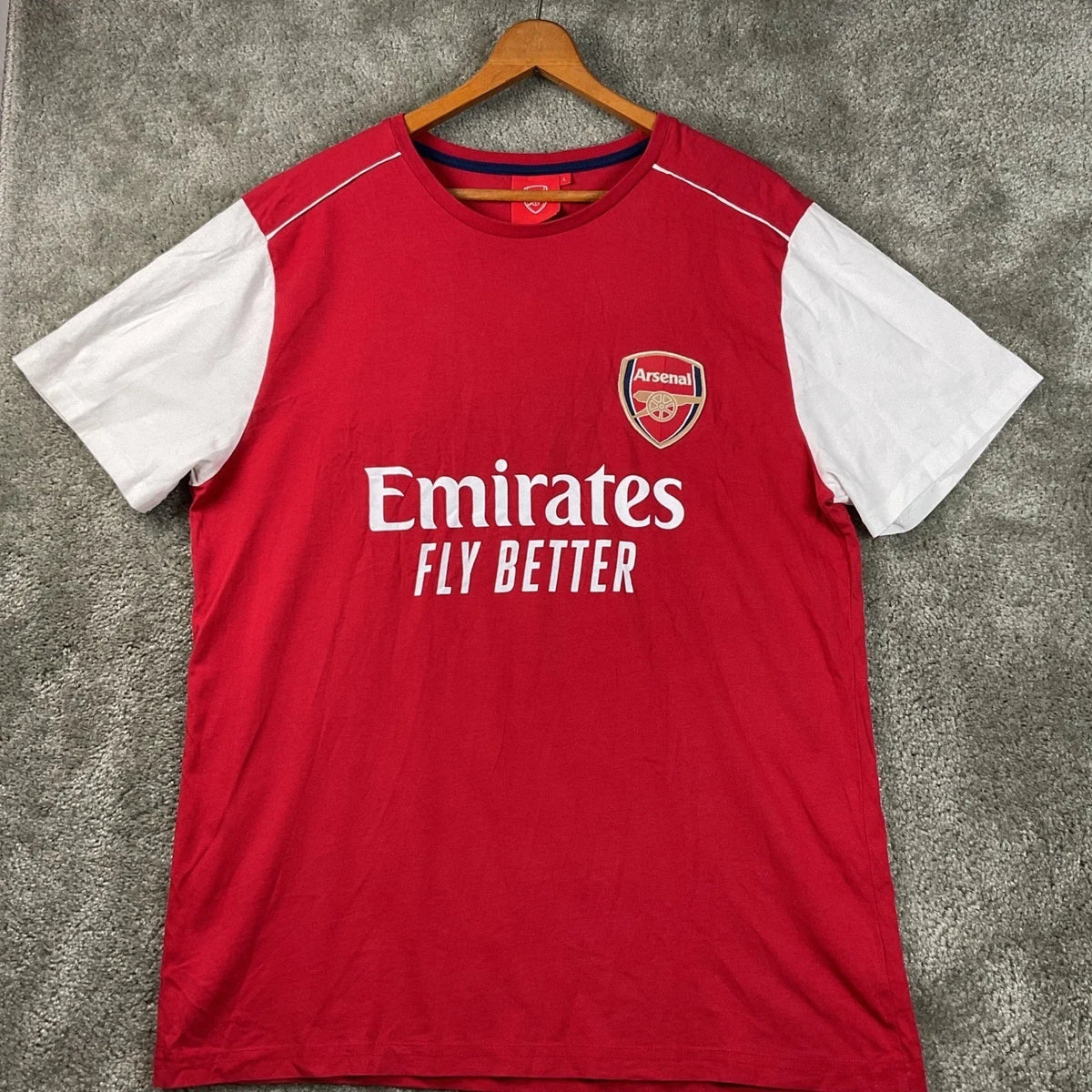Arsenal FC Emirates Fly Better Mens Large Soccer Fan Tee Unisex