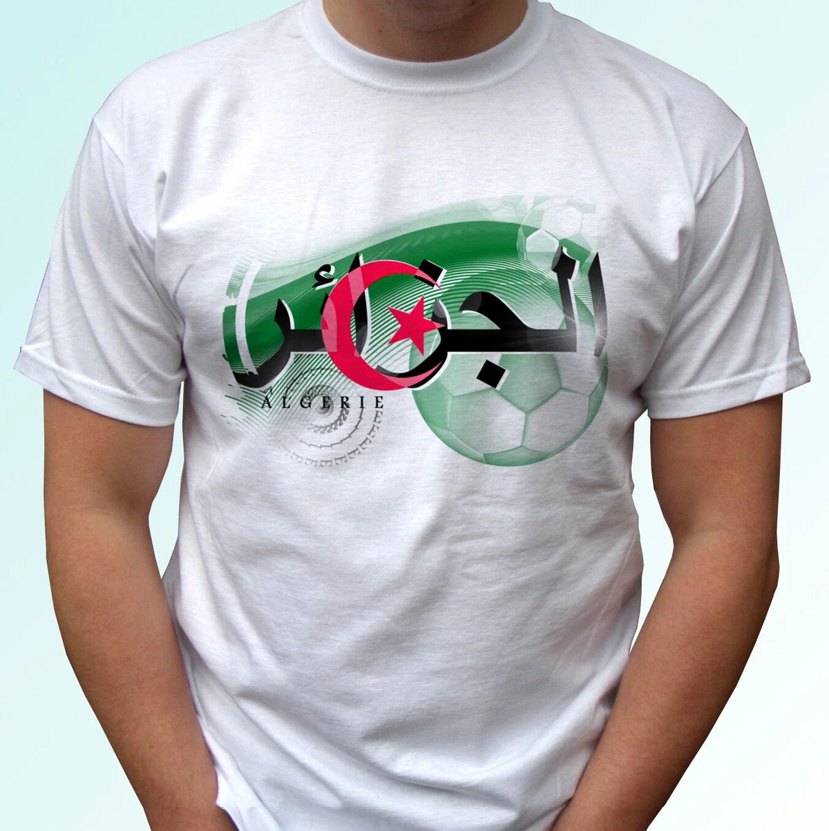 Algeria Algerie white t shirt football flag top tee soccer mens womens kids baby Unisex