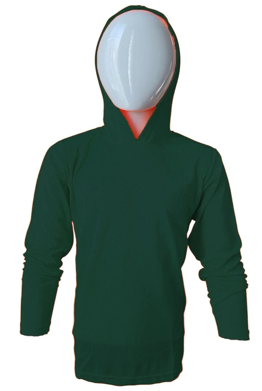 DRI-FIT Long Sleeve s, UPF 50+ Sun Protection Hooded FOREST GREEN Unisex