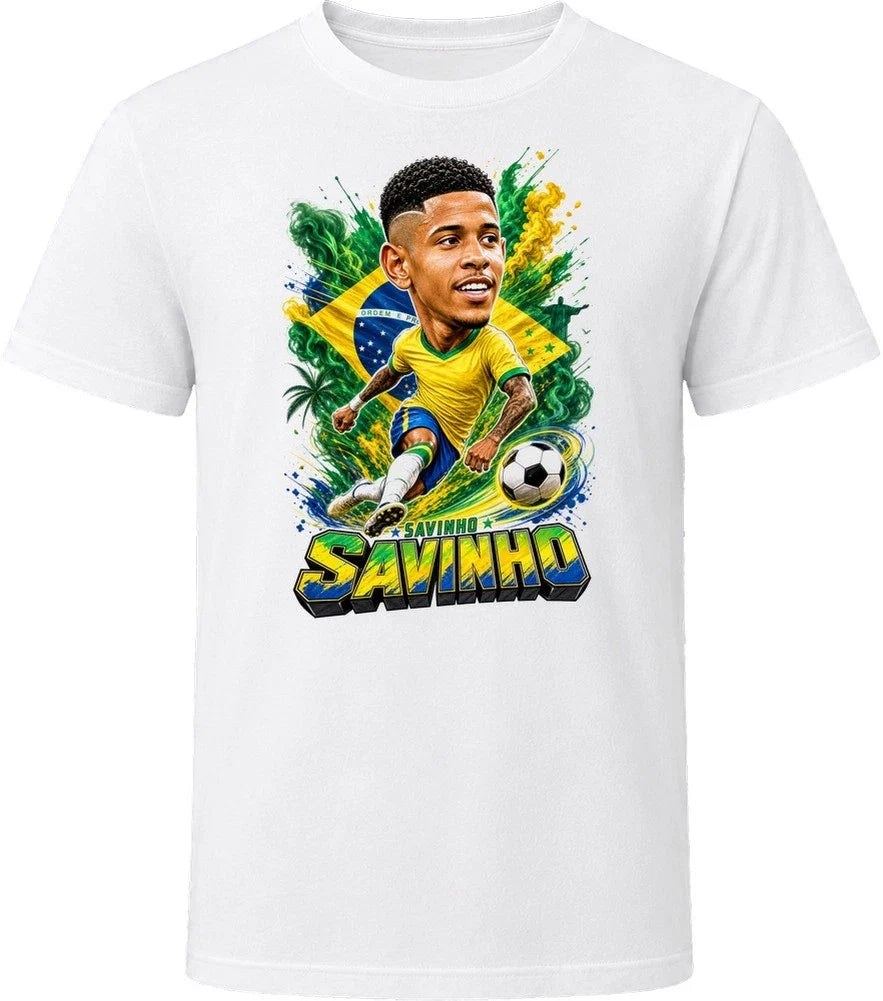 Savinho Brazil Soccer Caricature 2026 World Cup T Shirt Unisex