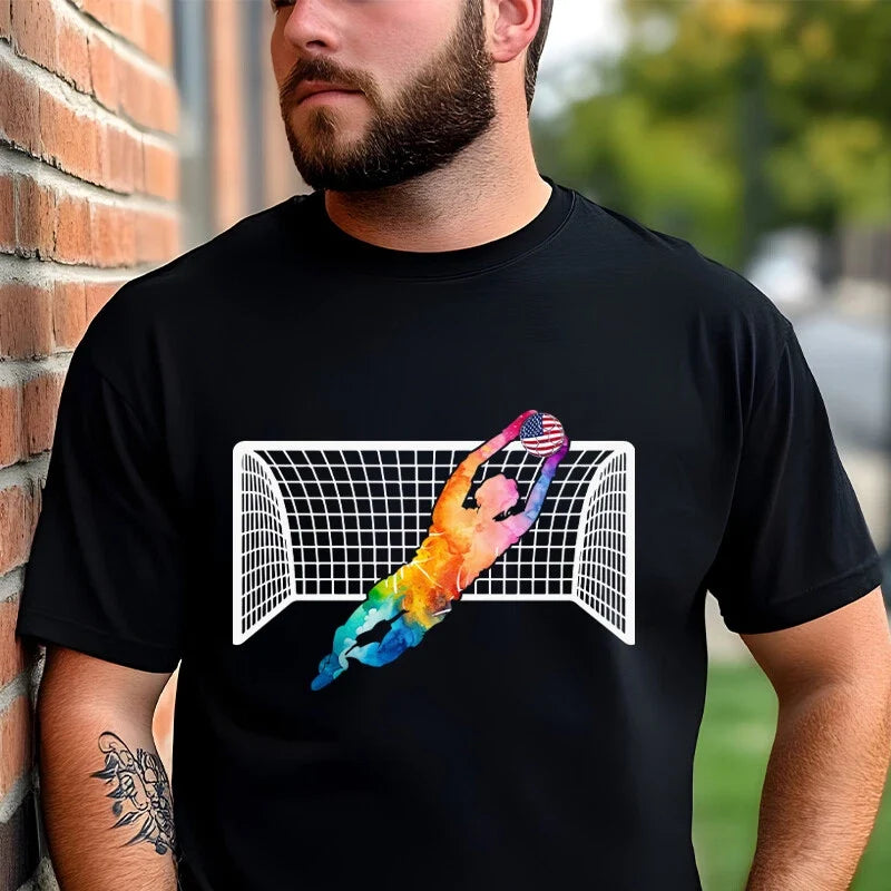 Men’s Soccer Goalkeeper – Vibrant Watercolor Design, Sports Fan Gift Unisex