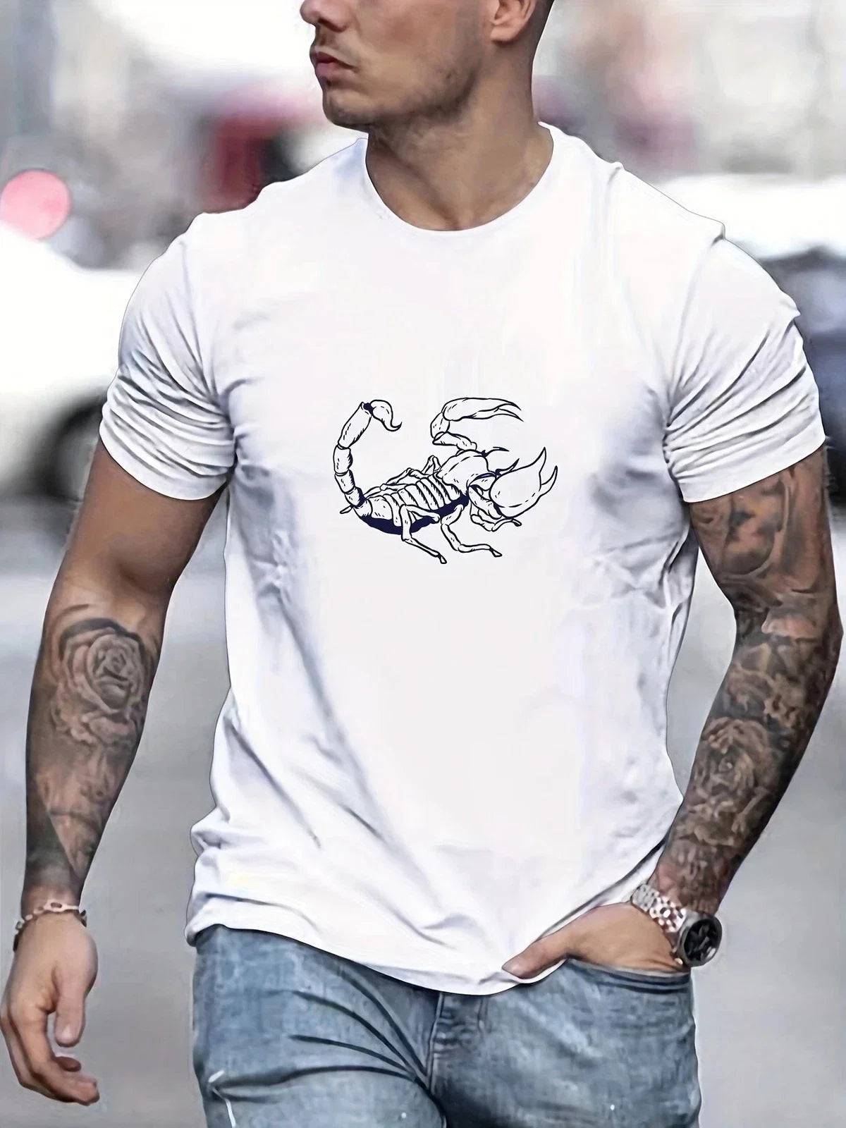Scorpion Drawing Pattern Men's Unisex