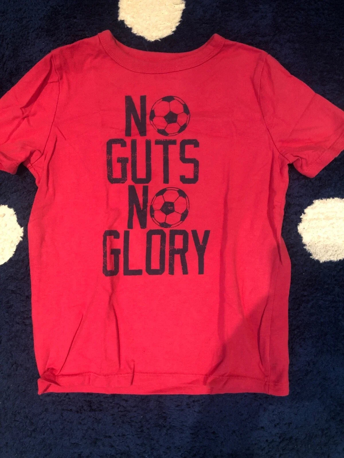 Gap Kids Red T Shirt Size Small No Guts No Glory Soccer Shirt Unisex