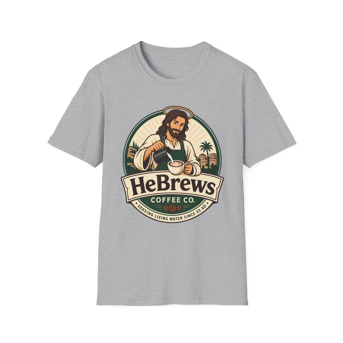 HeBrews Coffee Co. Unisex T-Shirt | Jesus Barista Parody Logo