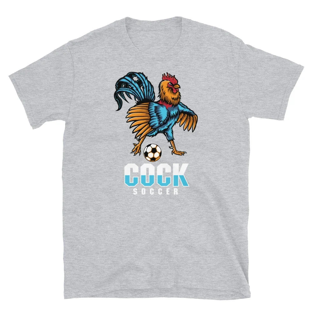 Funny Adult Humor Soccer Futbol Rooster Cock Soccer Short-Sleeve Unisex Unisex