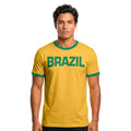 Brazil Football | Brazil Supporters Ringer Brazilian Soccer Fan Jersey Unisex