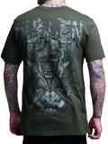 Sullen Men's Fighter Short Sleeve Premium Tattoo Art War Skeleton Tee Unisex