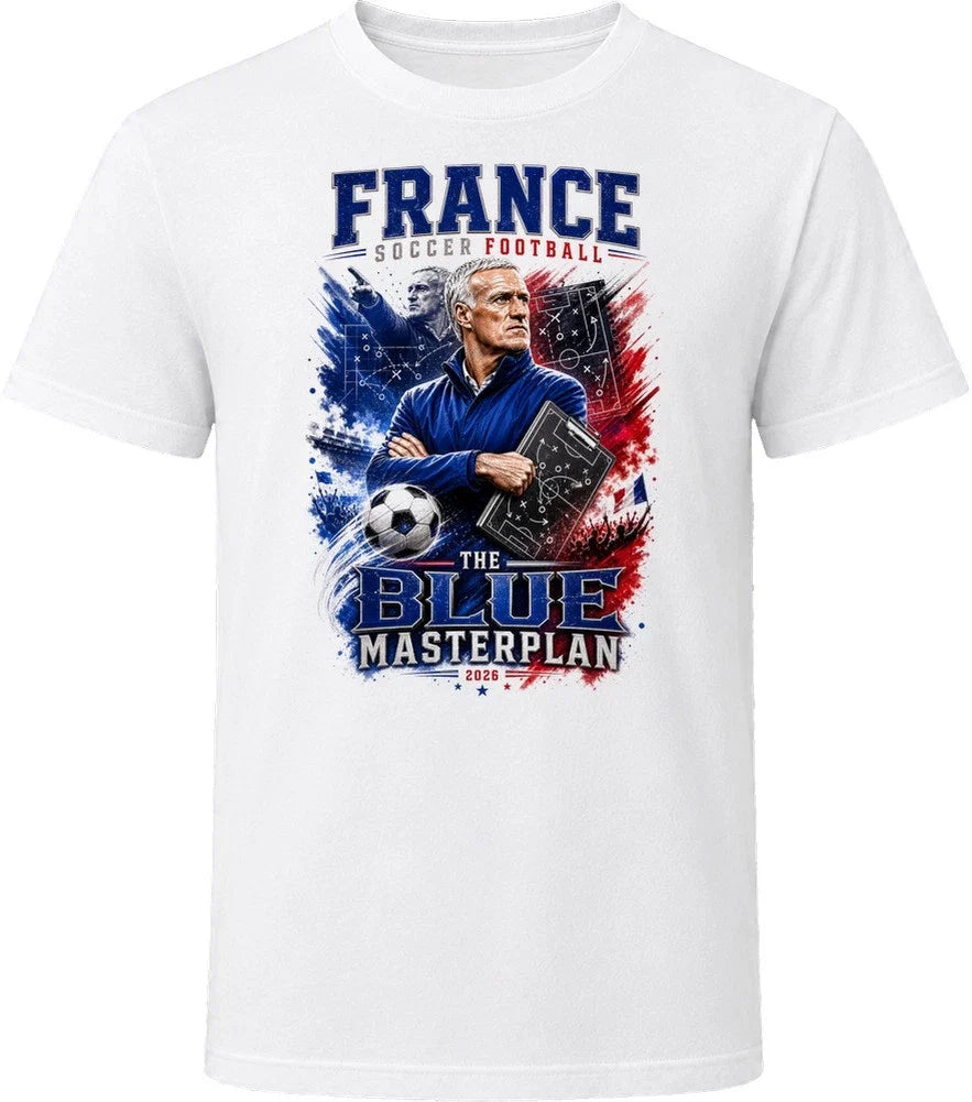 France Soccer Football Coach The Blue Masterplan T Shirt Unisex