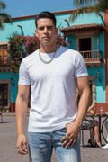 Barabas Men's Glittery Sparkle Rhinestone Crew-neck 5STR03 Unisex