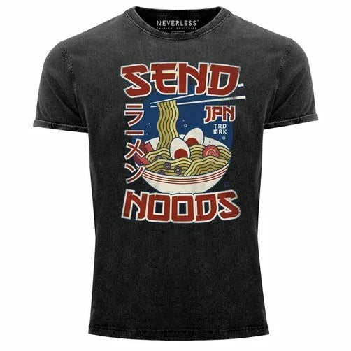 Mens Vintage Shirt Japan Ramen Noodle Soup Funny Sayings Parody Meme Unisex