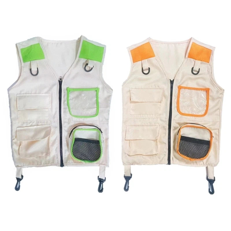 Explorers Vest for Boy Girls Cosplays Exploration Vest Outdoor Adventure Vest