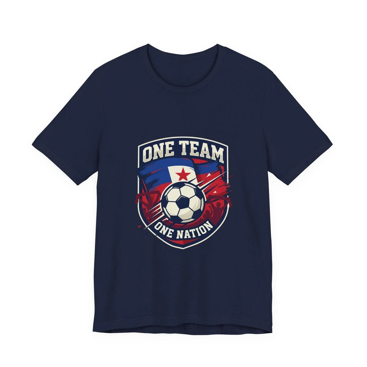 One Team One Nation Soccer Crest | Soccer Fan Tee Unisex