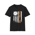 Football Dad Shirt | Soccer Ball American Flag Design Unisex