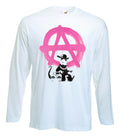 BANKSY ANARCHY RAT LONG SLEEVE - Punk Anarchist Anarchism - Sizes S-XXL Unisex