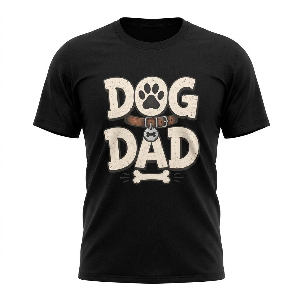 Dog Dad T-Shirt Funny Dog Lover Pet Owner Graphic Tee Gift for Men