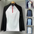 Men's Functional Long Sleeve T Shirt with Quick Dry Feature and Stand Collar Unisex
