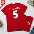 Personalsied Football T Shirt Custom Name & Number Printed Sports Lover Gift Top Unisex