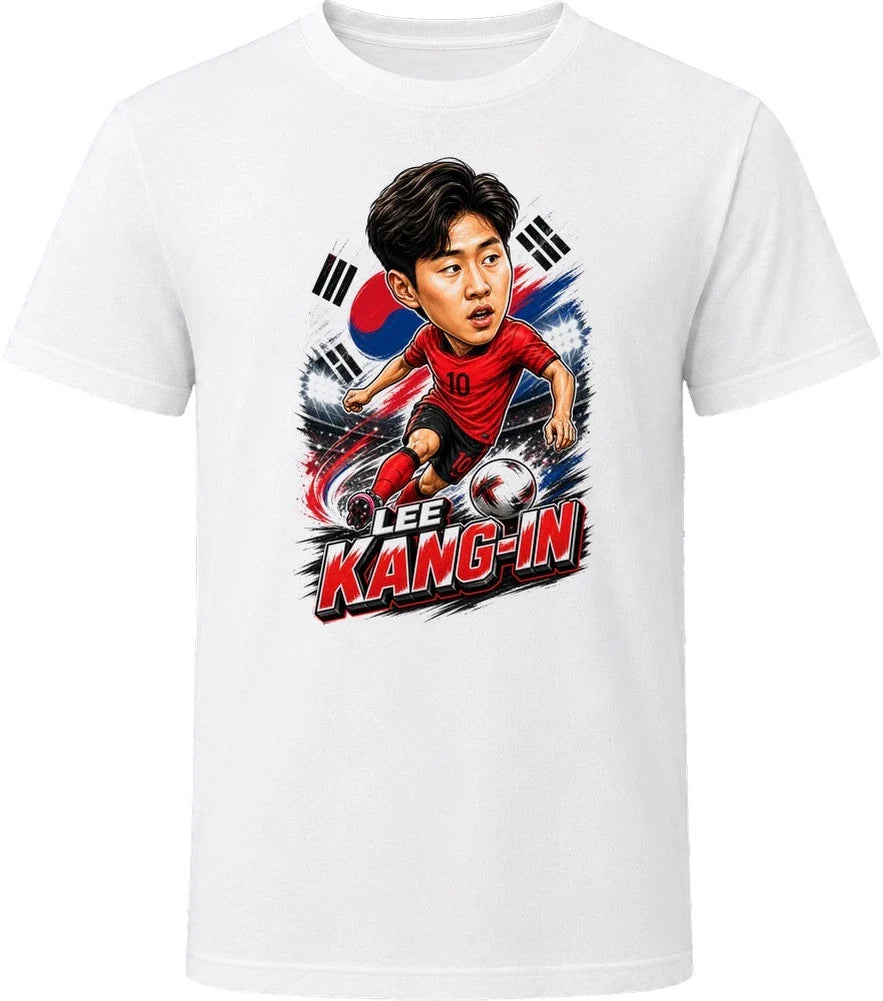 Lee Kang-in, South Korea Caricature Soccer 2026 T Shirt Unisex