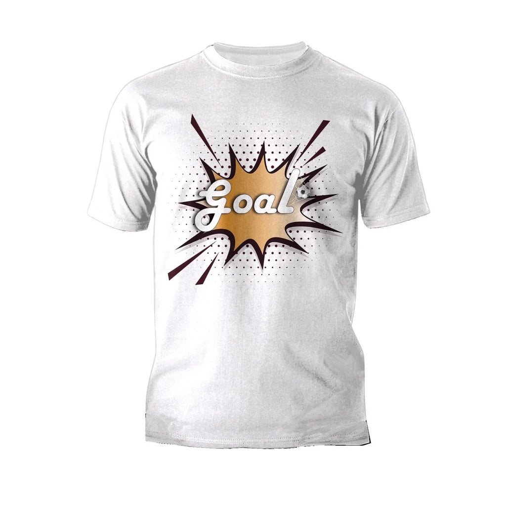 Goal Soccer Ball in Net Comic Style Football Fan Art Official Men's Unisex