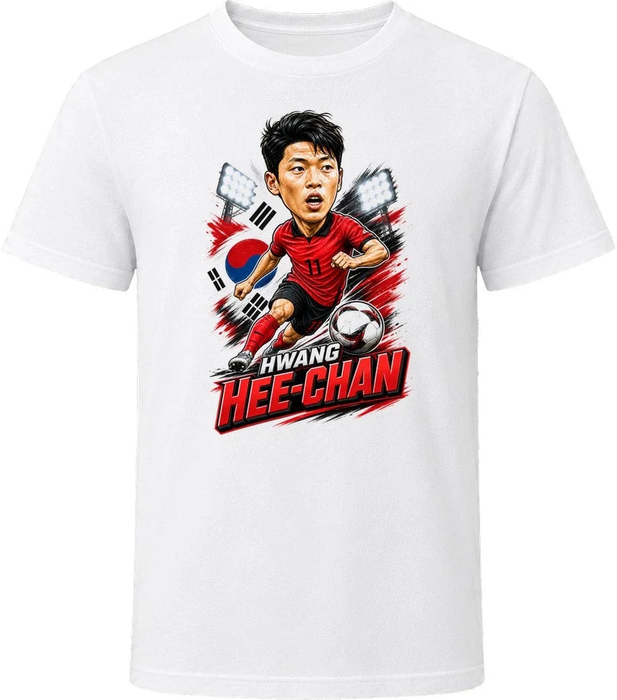 Hwang Hee-chan, South Korea Caricature Soccer 2026 T Shirt Unisex
