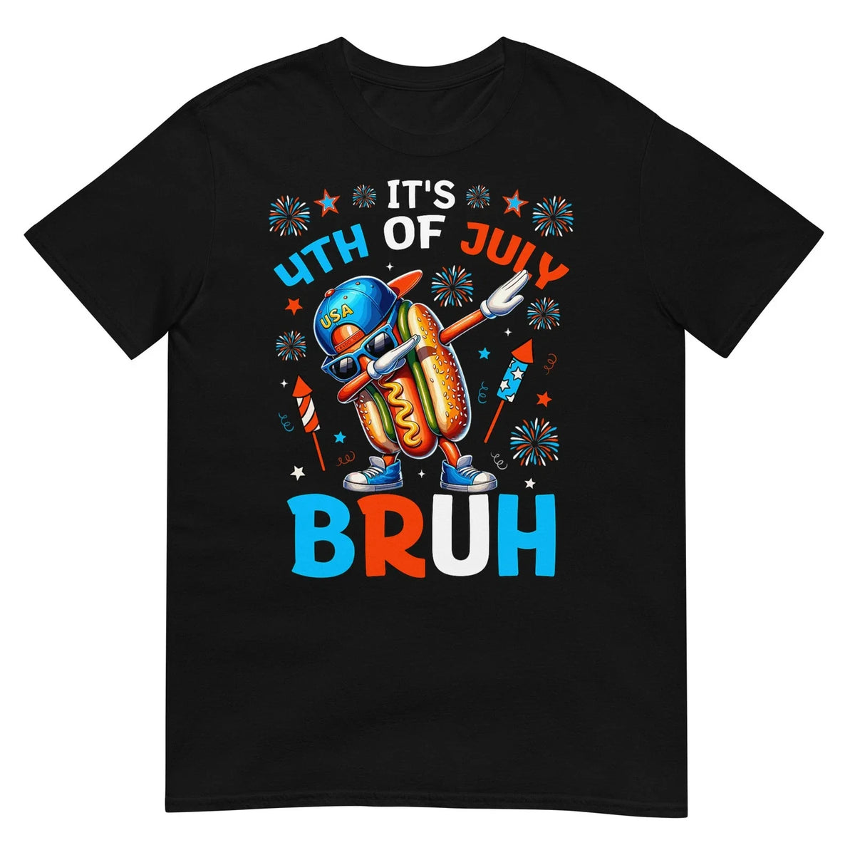 Bruh 4th Of July Boys Kids Hotdog Funny Fourth of July Unisex
