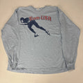 Vintage VANCOUVER OLYMPICS T Shirt Adult 2XL Light Blue Long Sleeve Team USA Unisex