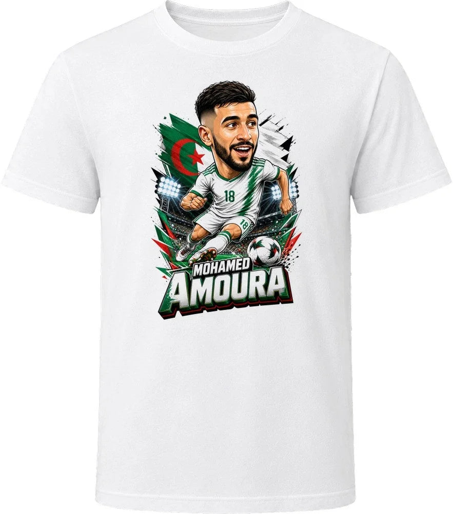Mohamed Amoura, Algeria Caricature Soccer 2026 T Shirt Unisex