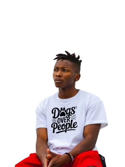 Dogs Over People Funny Dog Lover Tee Pet Owner Gift Cotton Unisex Shirt Unisex